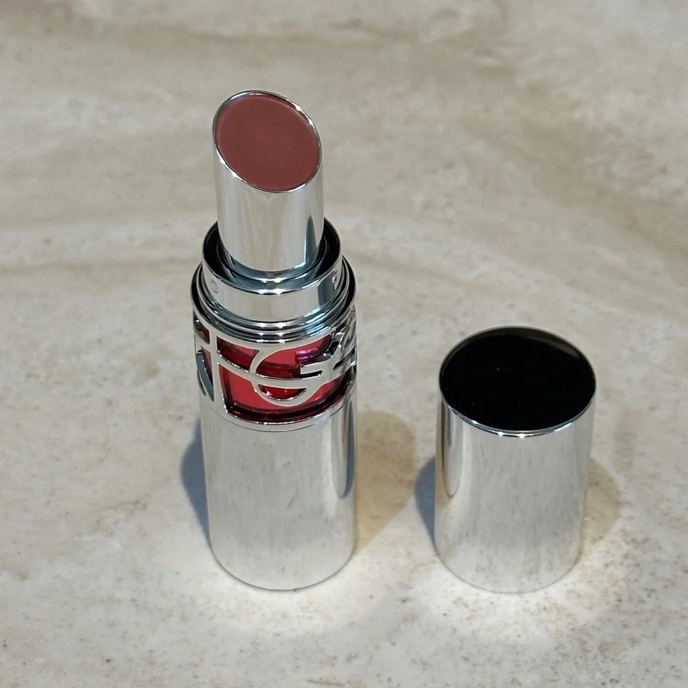 YSL Rouge Volupte Candy Glaze - Shade 15 Showcasing Nude